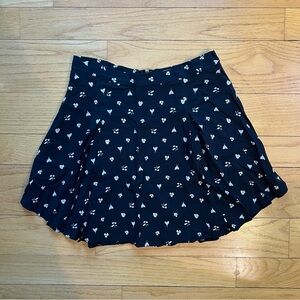 Cutie Vintage Floral Black Skirt